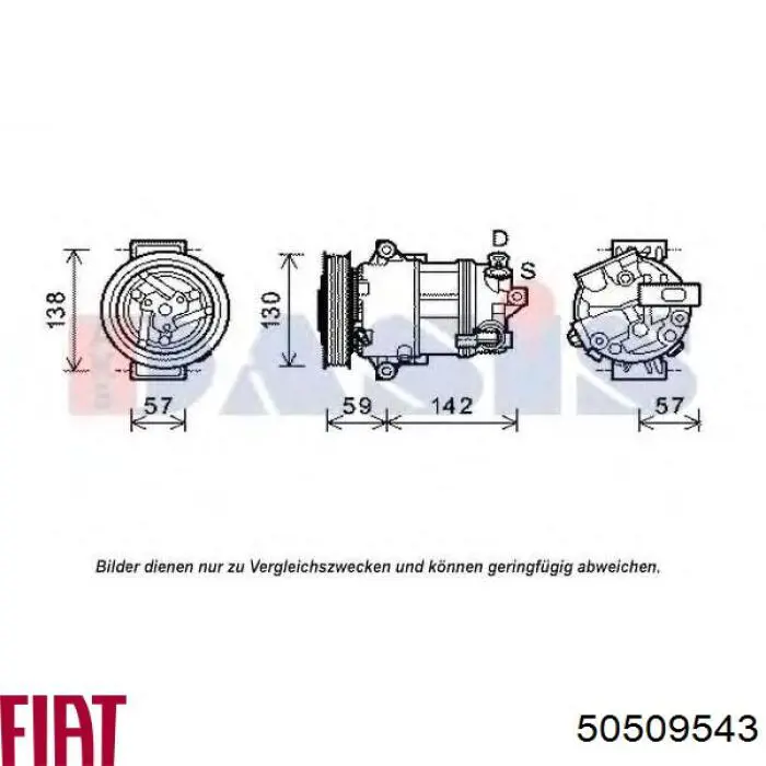 50509543 Fiat/Alfa/Lancia compresor de aire acondicionado