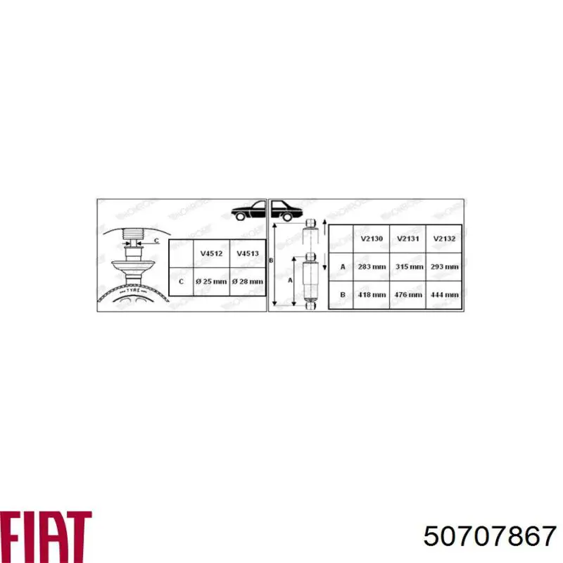 Amortiguadores Fiat/Alfa/Lancia 50707867 precio, desde 92,46 EUR