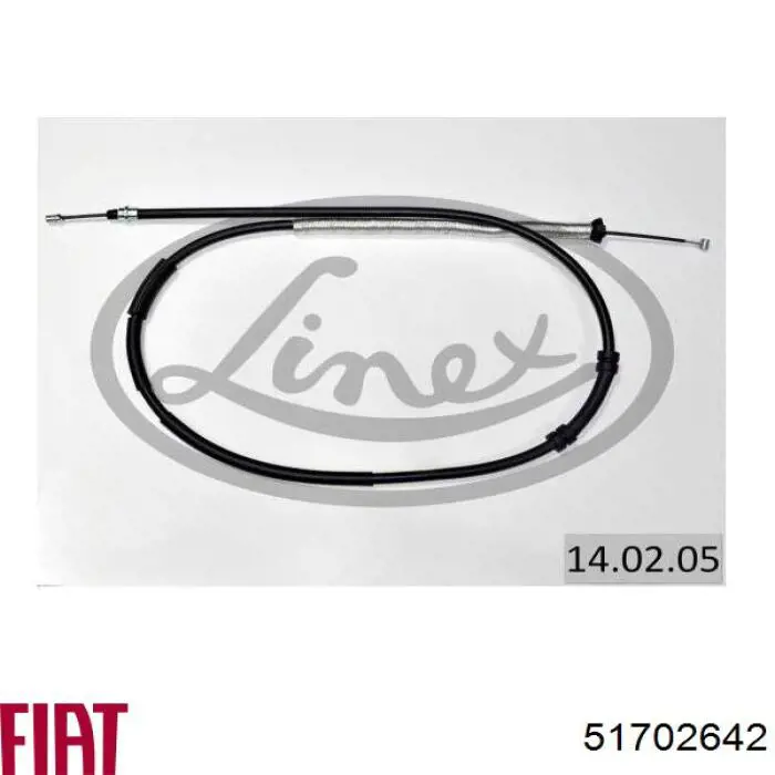 Comprar 51702642 Fiat/Alfa/Lancia Cable de freno de mano trasero izquierdo