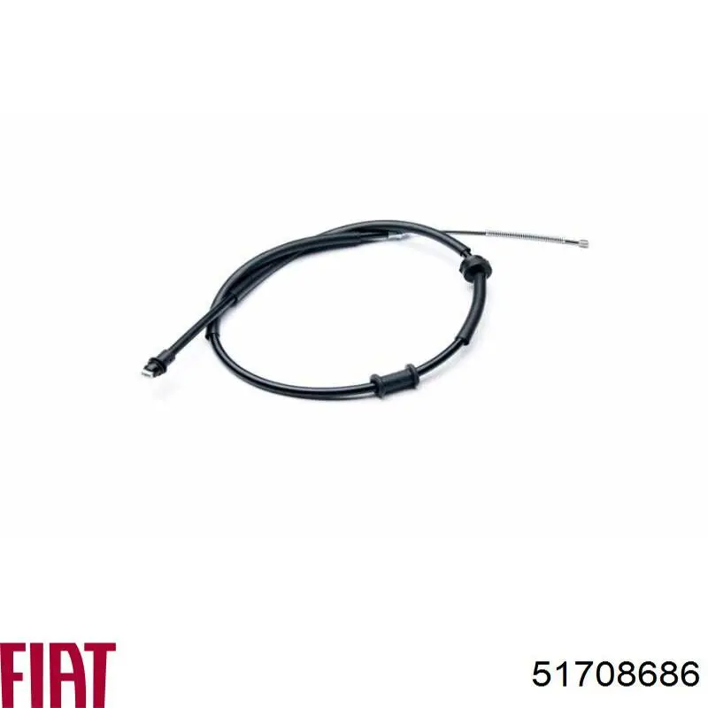 Cable de freno de mano trasero izquierdo Fiat/Alfa/Lancia 51708686
