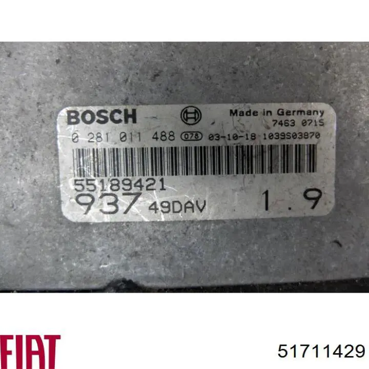 Módulo de control del inmovilizador Fiat/Alfa/Lancia 51711429 precio, desde 248,29 EUR