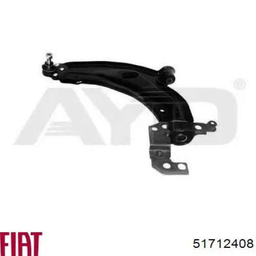 51712408 Fiat/Alfa/Lancia Brazo inferior izquierdo de la suspensión delantera