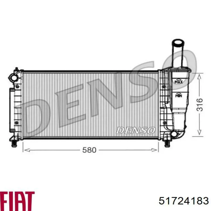 Comprar 51724183 Fiat/Alfa/Lancia Radiador de auto