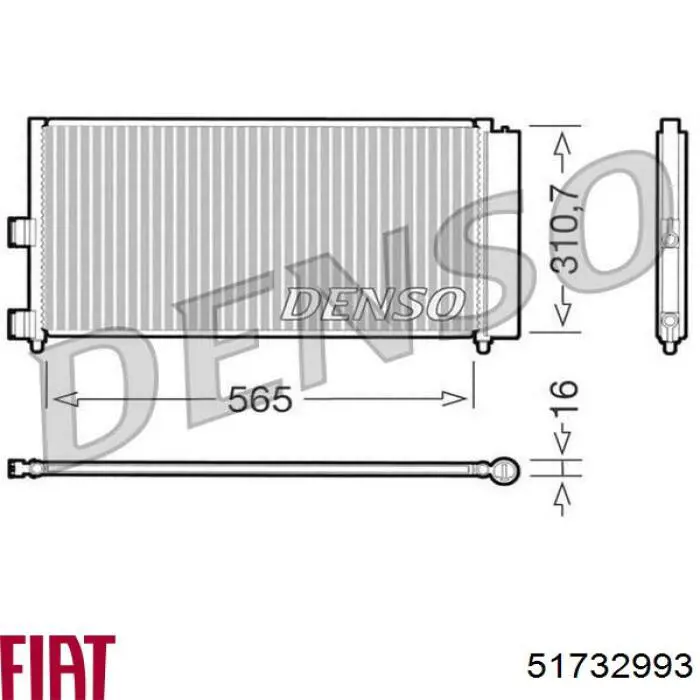 51732993 Fiat/Alfa/Lancia condensador aire acondicionado