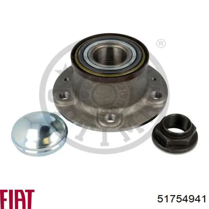 Cubo de rueda trasero 51754941 Fiat/Alfa/Lancia