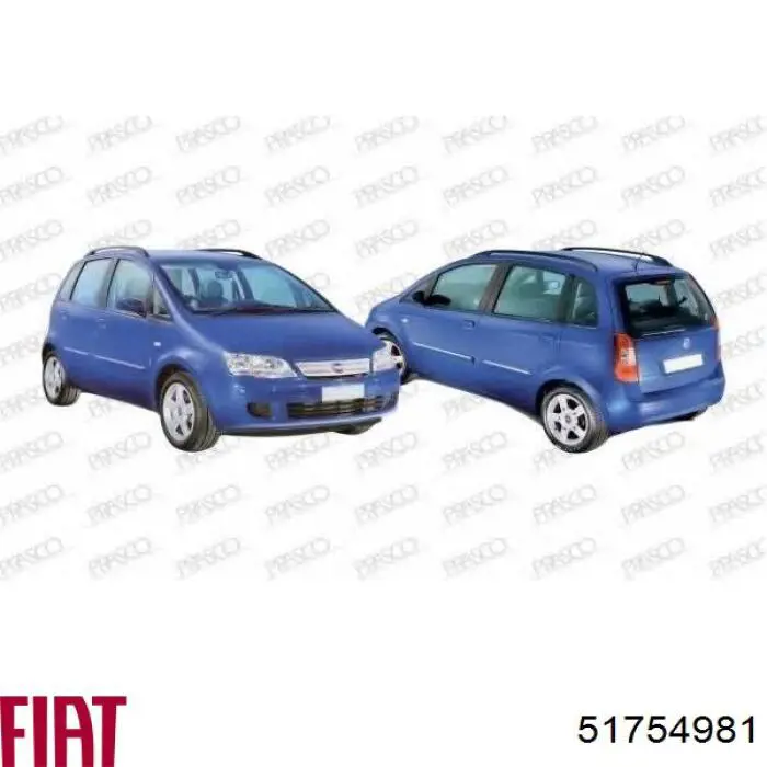 Amortiguación del compartimiento de motor delantera para Fiat Punto (188)