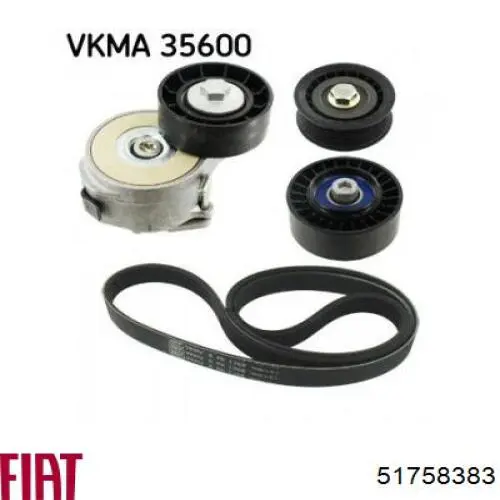 Comprar 51758383 Fiat/Alfa/Lancia Polea inversión/guía, correa poli V