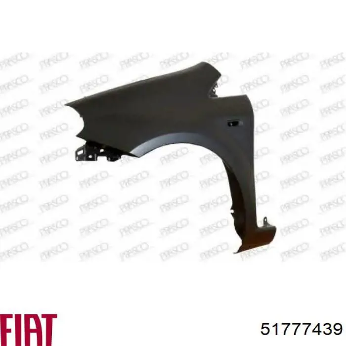 Aleta delantera izquierda para Fiat Punto GRAND 199
