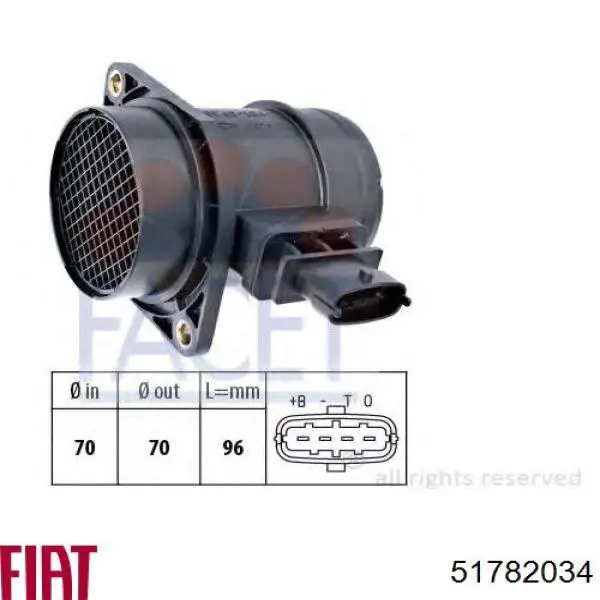 Comprar 51782034 Fiat/Alfa/Lancia Sensor de masa de aire