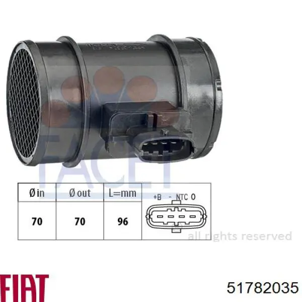 Comprar 51782035 Fiat/Alfa/Lancia Sensor de masa de aire