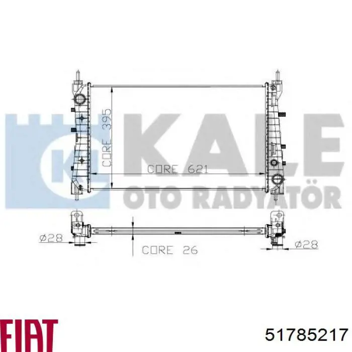Comprar 51785217 Fiat/Alfa/Lancia Radiador de auto