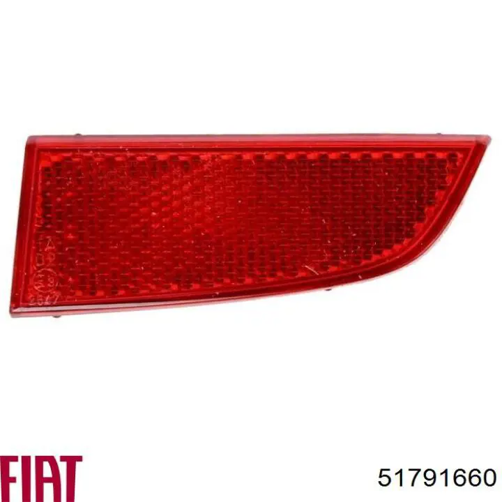 51791660 Fiat/Alfa/Lancia reflector, parachoques trasero, derecho