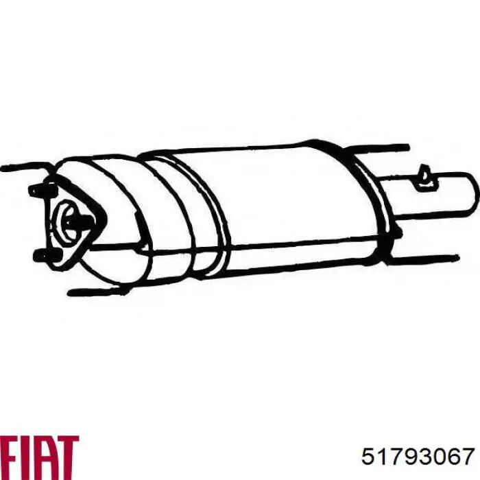 51793067 Fiat/Alfa/Lancia filtro hollín/partículas, sistema escape