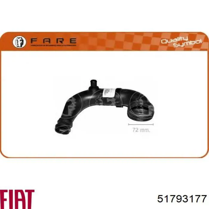 51875955 Fiat/Alfa/Lancia tubo flexible de aspiración, salida del filtro de aire