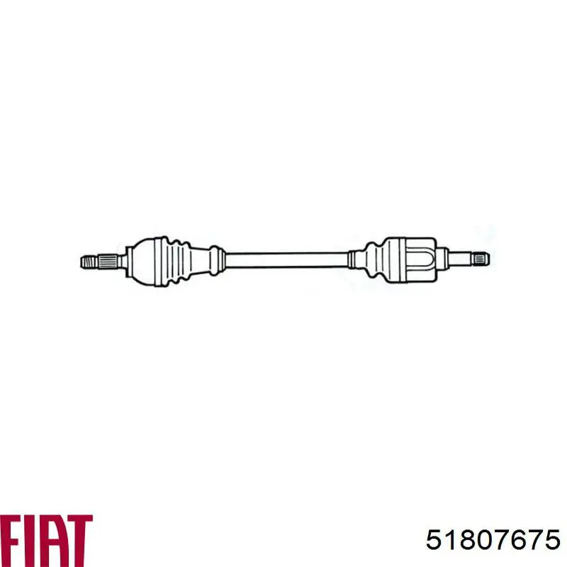 51807675 Fiat/Alfa/Lancia árbol de transmisión delantero derecho