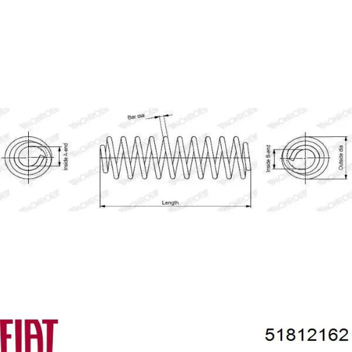 Muelle delantero Fiat/Alfa/Lancia 51812162 precio, desde 27,95 EUR