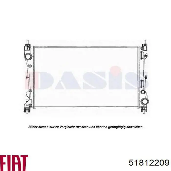 Radiador 51812209 Fiat/Alfa/Lancia