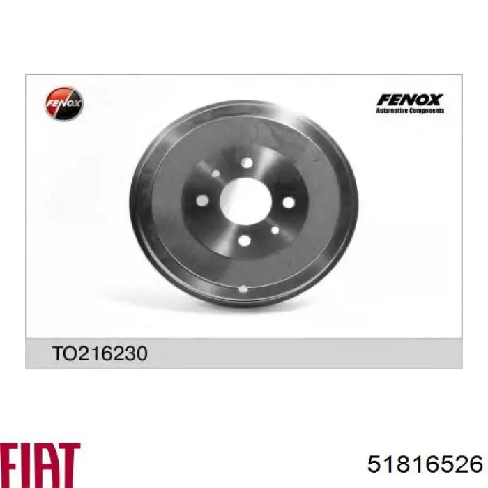 Tambor de freno trasero Fiat/Alfa/Lancia 51816526 precio, desde 44,98 EUR