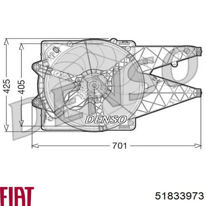 51833973 Fiat/Alfa/Lancia Ventilador de refrigeración del motor