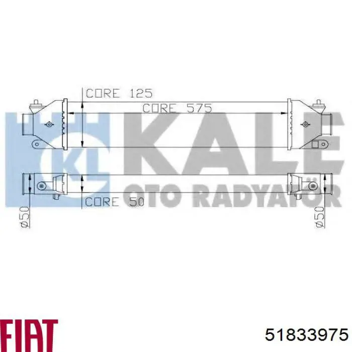 Comprar 51833975 Fiat/Alfa/Lancia Turbo intercooler