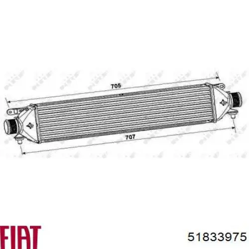 51833975 Fiat/Alfa/Lancia Radiador de intercooler