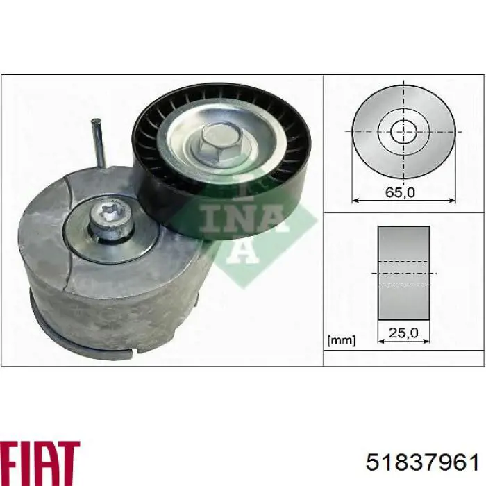 Tensor de correa poli V 51837961 Fiat/Alfa/Lancia