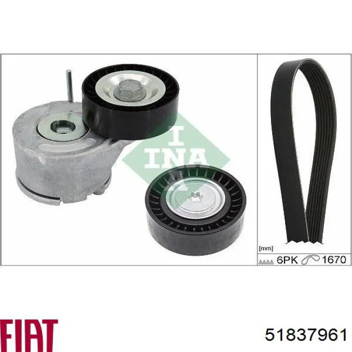 51837961 Fiat/Alfa/Lancia Tensor de correa de alternador