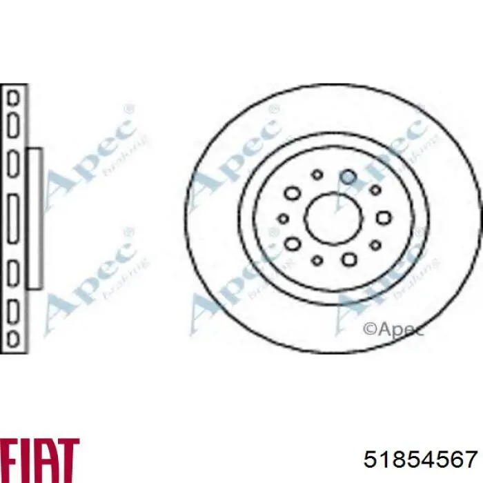 Comprar 51854567 Fiat/Alfa/Lancia Freno de disco delantero