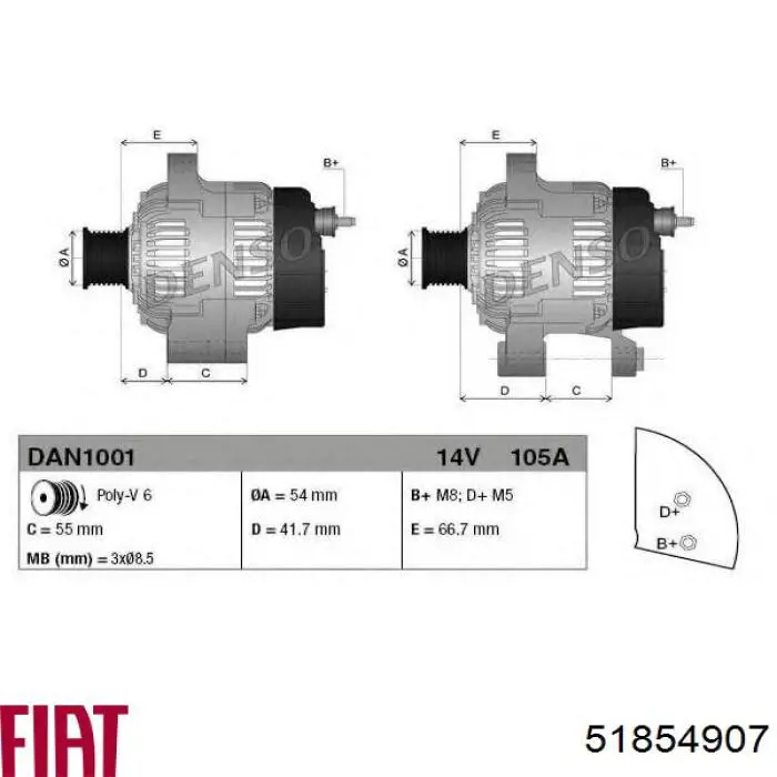 Comprar 51854907 Fiat/Alfa/Lancia Dynamo