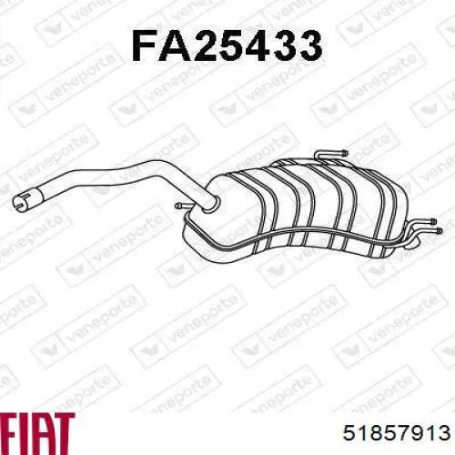 51857913 Fiat/Alfa/Lancia silenciador posterior