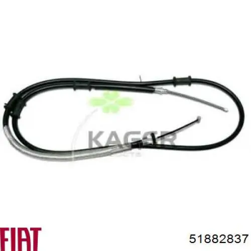 51882837 Fiat/Alfa/Lancia cable de freno de mano trasero derecho/izquierdo