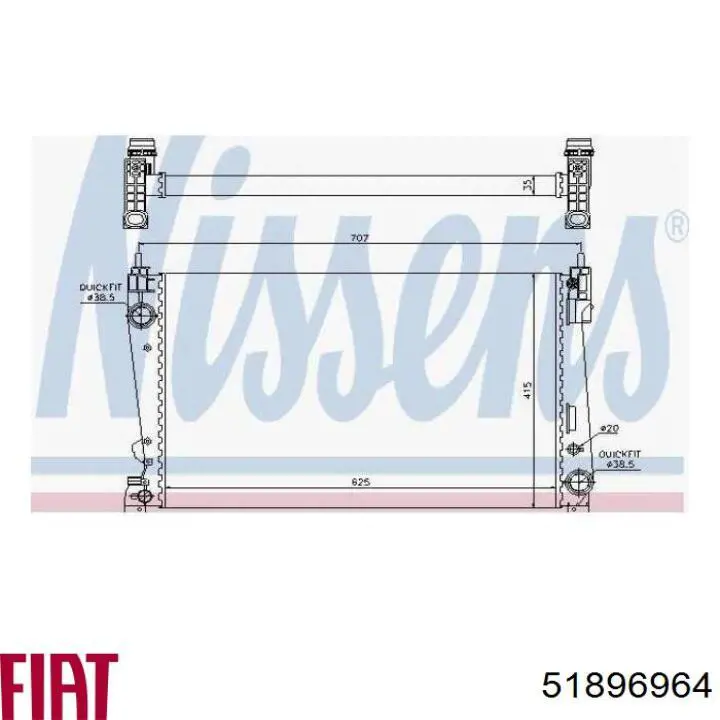 51896964 Fiat/Alfa/Lancia radiador