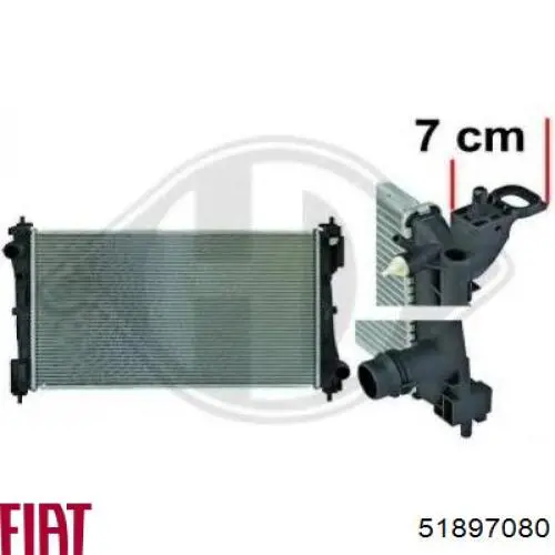 Radiador 51897080 Fiat/Alfa/Lancia