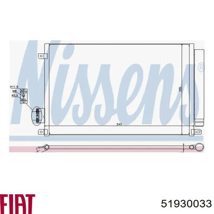Aire acondicionado capacitor Fiat/Alfa/Lancia 51930033 precio, desde 78,41 EUR