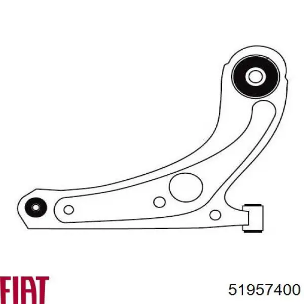 51957400 Fiat/Alfa/Lancia barra oscilante, suspensión de ruedas delantera, inferior derecha