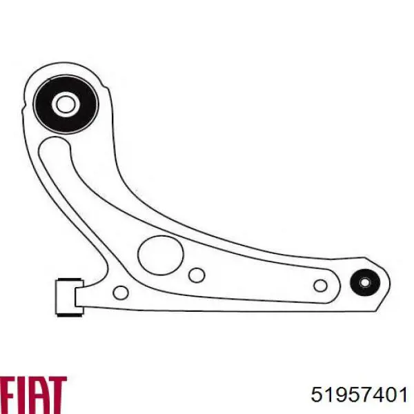 51957401 Fiat/Alfa/Lancia barra oscilante, suspensión de ruedas delantera, inferior izquierda