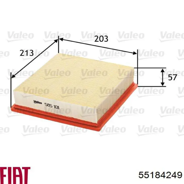 Comprar 55184249 Fiat/Alfa/Lancia Filtro de aire