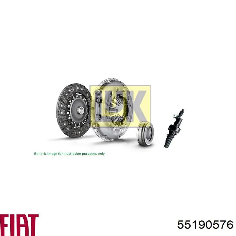 55190576 Fiat/Alfa/Lancia kit de embrague (3 partes)