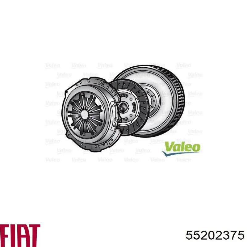 55202375 Fiat/Alfa/Lancia kit de embrague (3 partes)