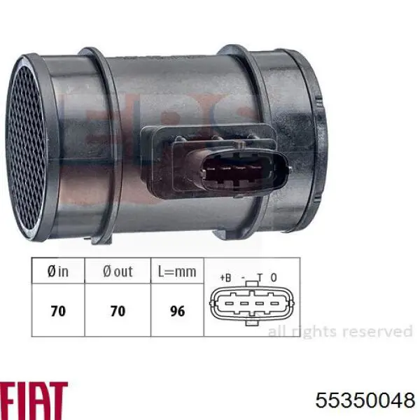 Sensor MAF Fiat/Alfa/Lancia 55350048