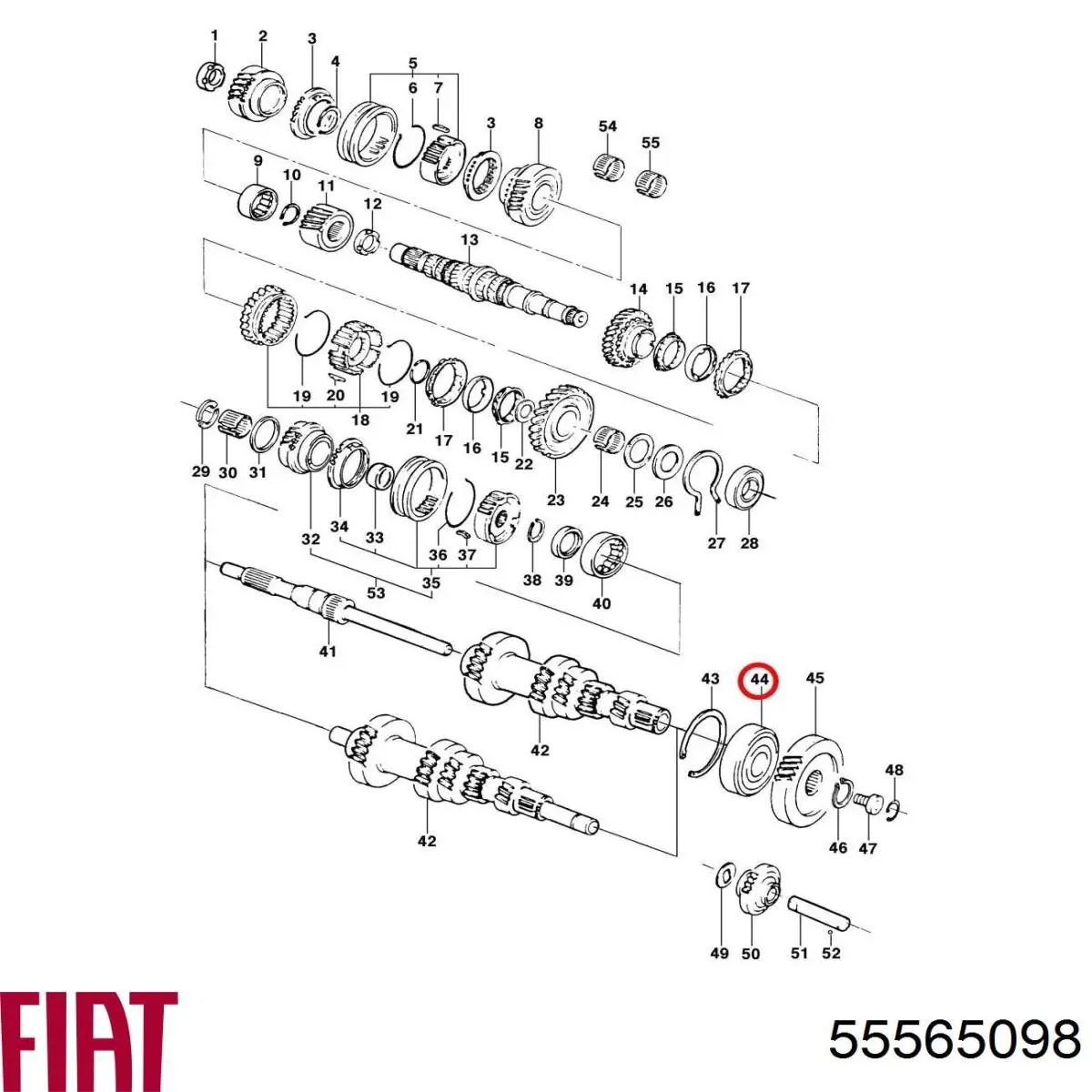 55565098 Fiat/Alfa/Lancia rodamiento caja de cambios