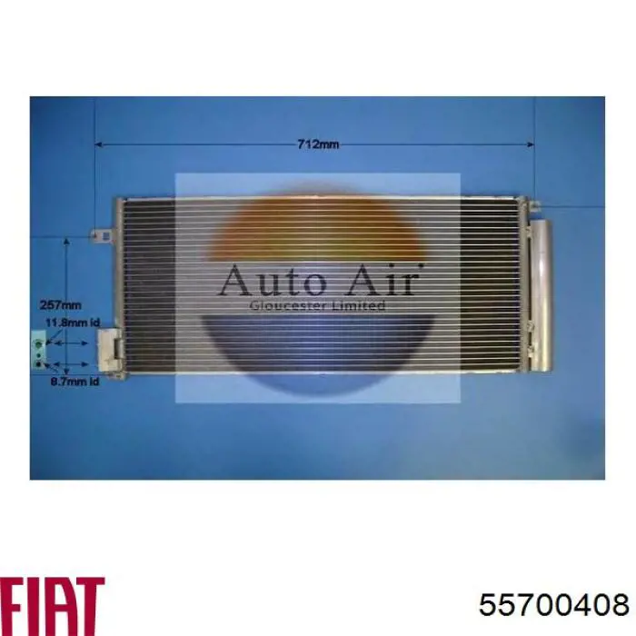 55700408 Fiat/Alfa/Lancia condensador aire acondicionado