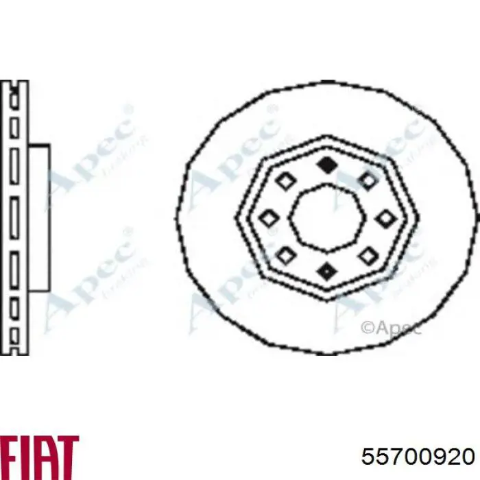 Comprar 55700920 Fiat/Alfa/Lancia Freno de disco delantero