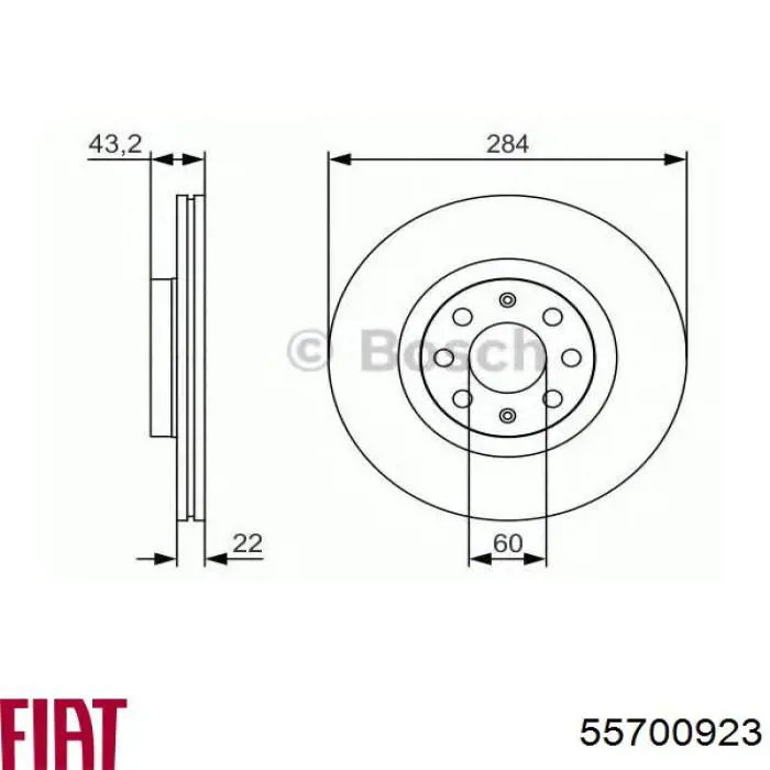 Frenos delanteros Fiat/Alfa/Lancia 55700923 precio, desde 37,06 EUR