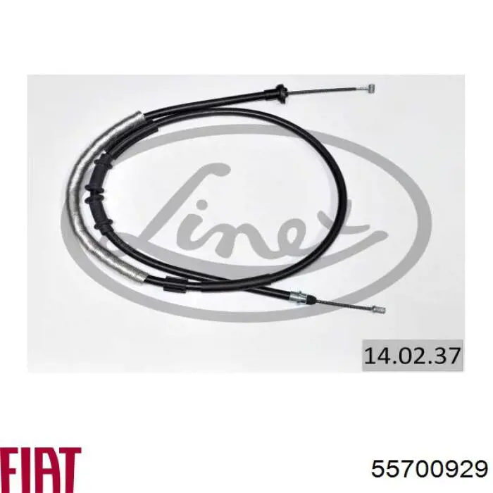 55700929 Fiat/Alfa/Lancia cable de freno de mano trasero izquierdo