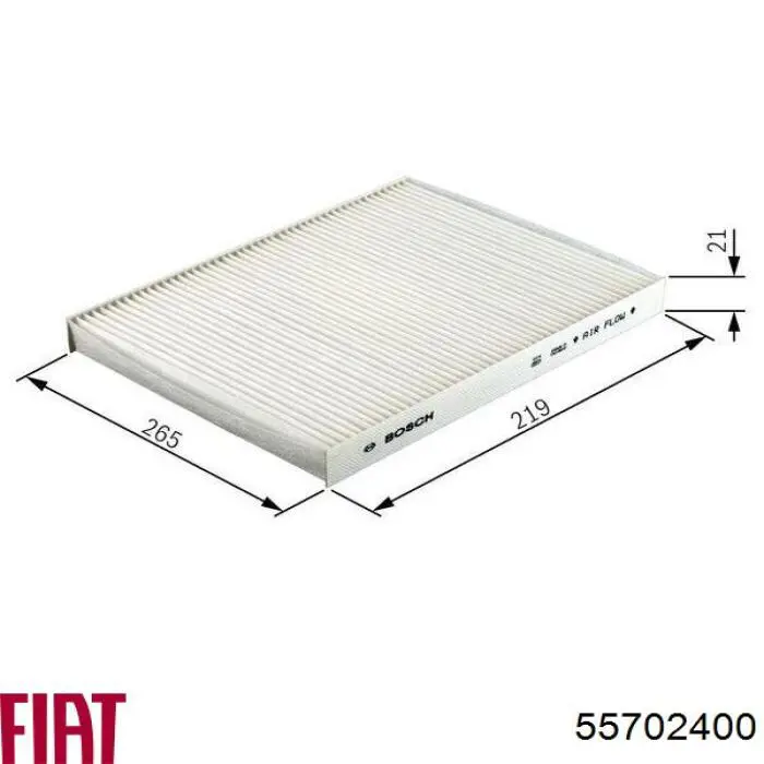 Comprar 55702400 Fiat/Alfa/Lancia Cubierta del filtro de habitáculo