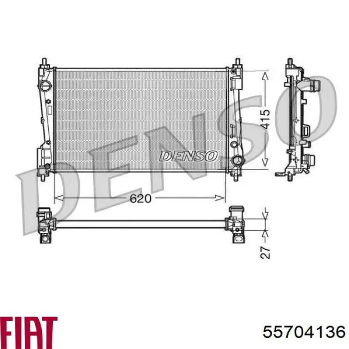 Comprar 55704136 Fiat/Alfa/Lancia Radiador de auto