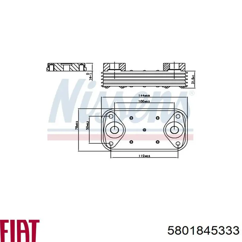Radiador de aceite debajo del filtro Fiat/Alfa/Lancia 5802751739 precio, desde 94,54 EUR