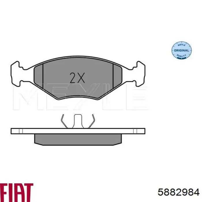 5882984 Fiat/Alfa/Lancia pastillas de freno delanteras