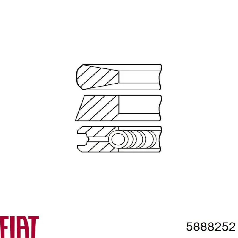 5894174 Fiat/Alfa/Lancia juego de aros de pistón, motor, std